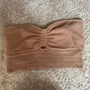 American Eagle Women's Tan Knit Tube Top